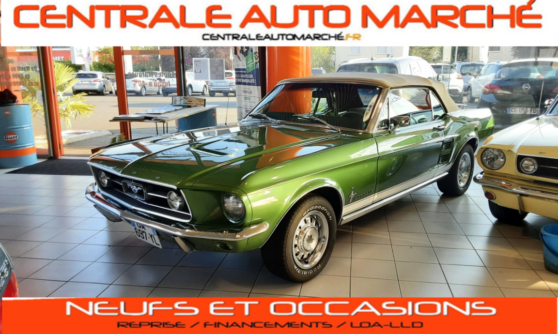 Ford Mustang - CABRIOLET VERT 289CI V8 1967 CODE A